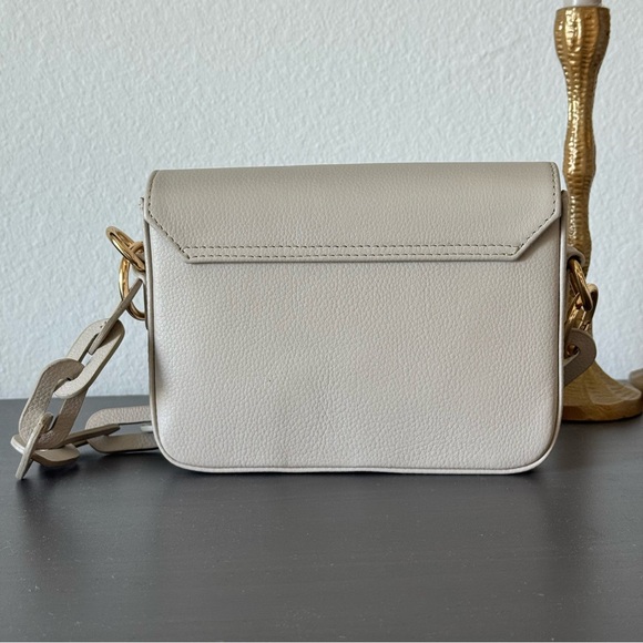 Jabali Baúl Chain Leather Flap Handbag Taupe - Picture 3 of 7